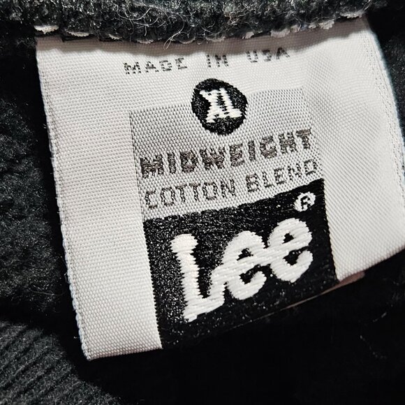 Vintage Lee Embroidered Moon Teddy Bear Sweatshirt Womens Size XL Black - Picture 5 of 6